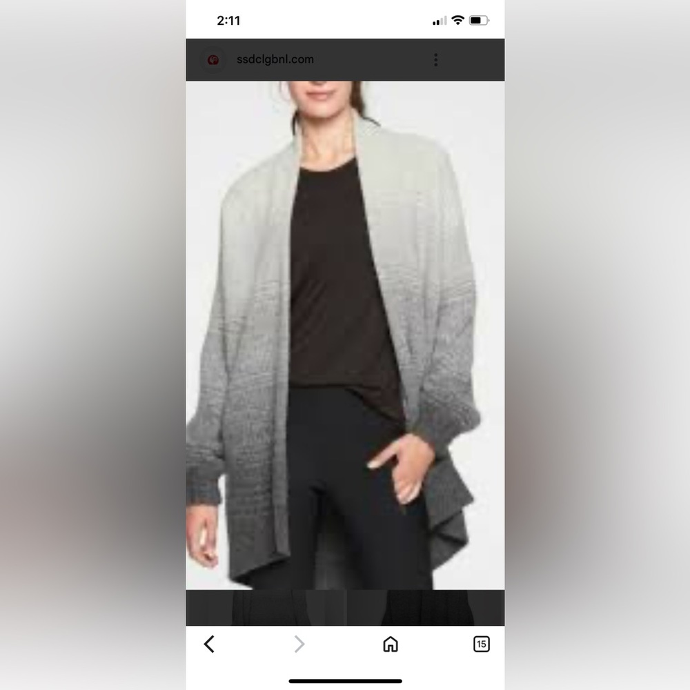 Athleta Lucca Cardigan Wool‎ Cashmere XS
